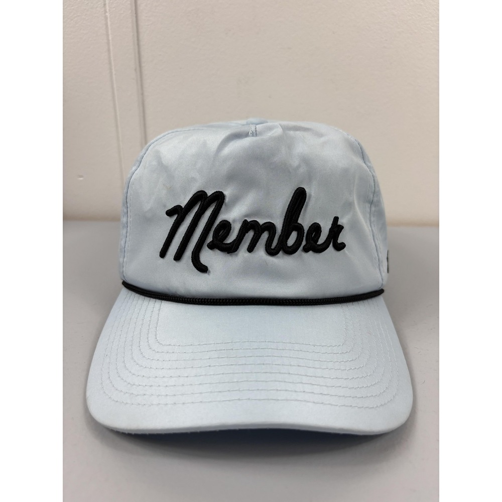 Bad Birdie Hat Snap Back Cap One Size Blue Satin Member Rope Golf Mens